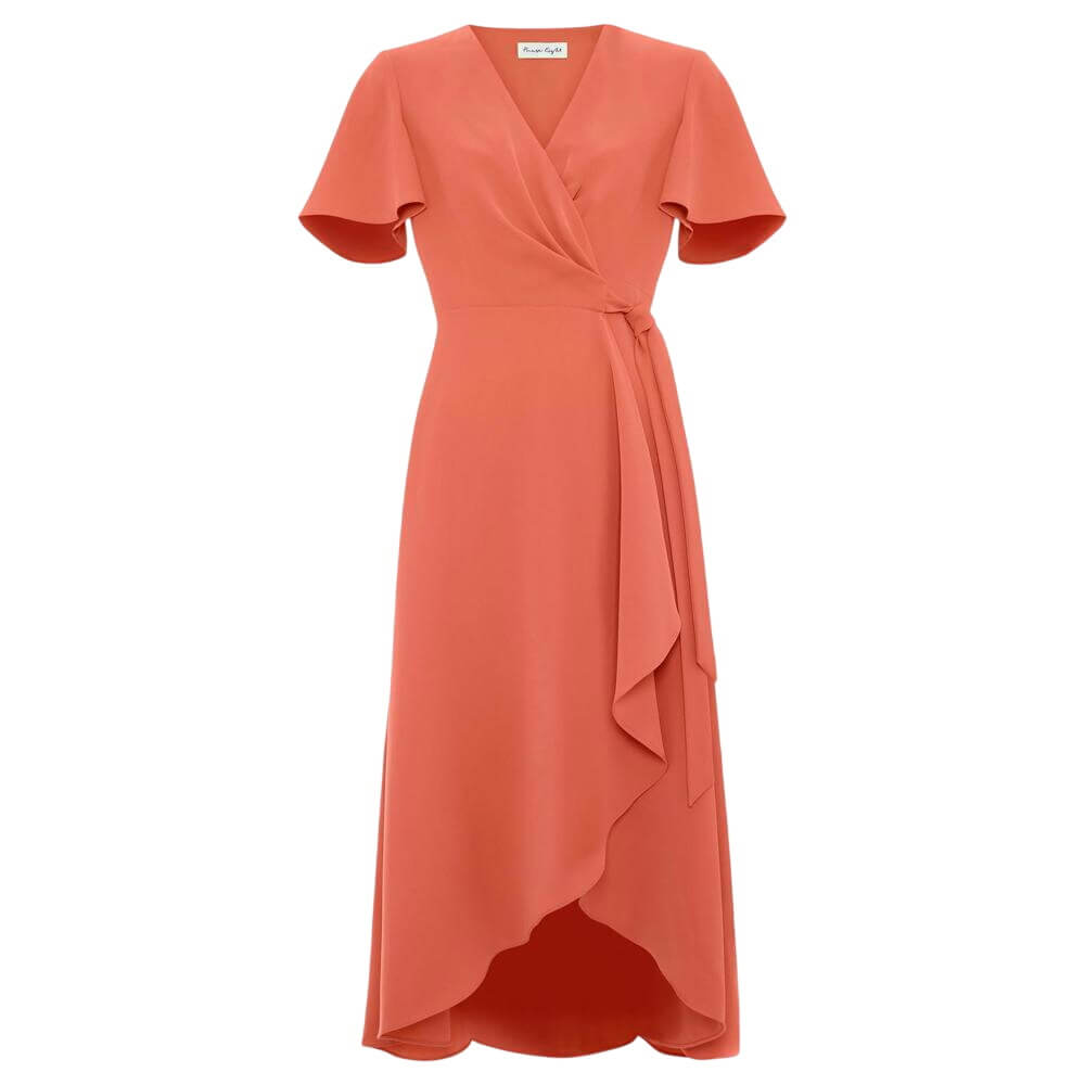 Phase Eight Julissa Orange Wrap Dress 